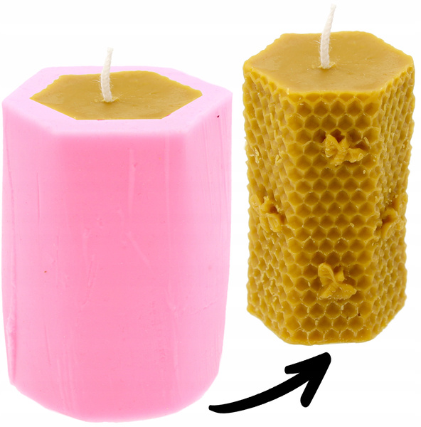 SILICONE MOULD FOR HONEYCOMB CANDLES WITH BEE