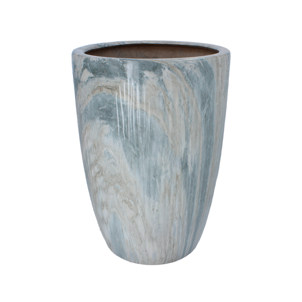 CERAMIC PLANT POT COVER 30,5 X 30,5 X 42,5 CM MARBLE EFFECT
