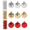 SET OF 24 BAUBLES 6 CM RED/GOLD/SILVER