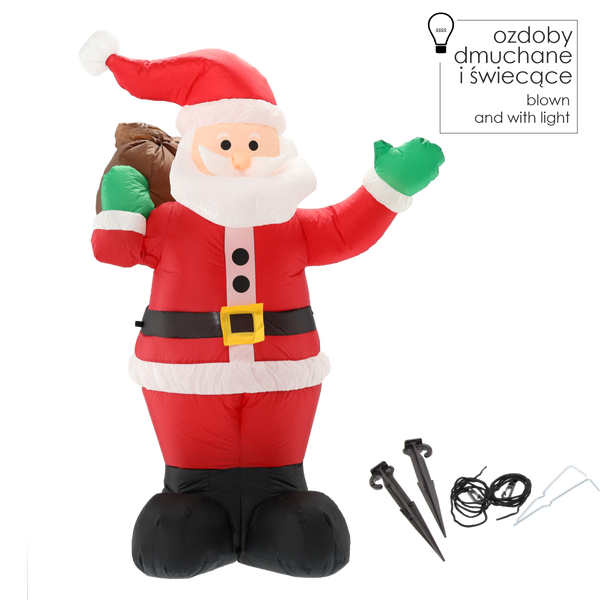 VÁNOČNÍ LED SANTA 180 CM *0349
