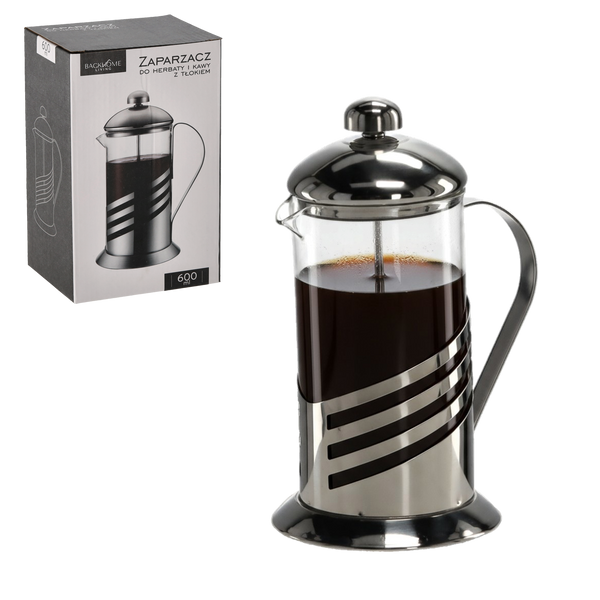 ZAPARZACZ DO HERBATY I KAWY 600 ML Z TŁOKIEM *1410