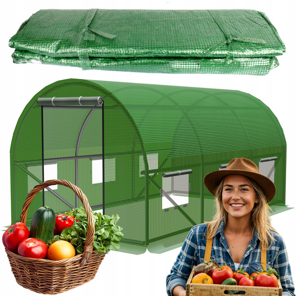 COVERS FOR A GARDEN TUNNEL 4 x 2,5 M GREEN *5651