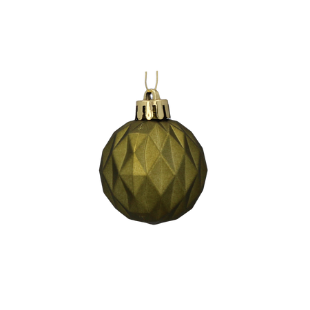 SET OF 47 BAUBLES 4-6 CM OLIVE/COPPER/GRAPHITE MIX DESIGNS