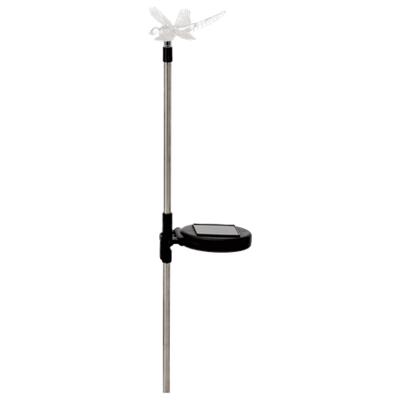 LAMPA SOLARNA LATIS 12,5 x 9,5 x 70 CM SREBRNA KOLIBER / MOTYL / WAŻKA ZIMNY BIAŁY *4344