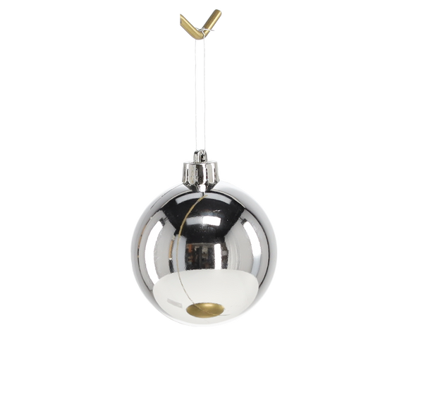 SET OF 12 BAUBLES 6 CM RED/GOLD/SILVER