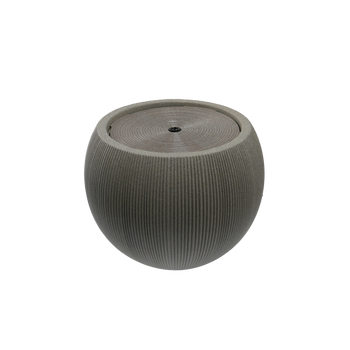 FONTAINA DE GRĂDINĂ DIN PLASTIC LED 37 x 37 x 30 CM ROTUNDĂ BEJ *5450