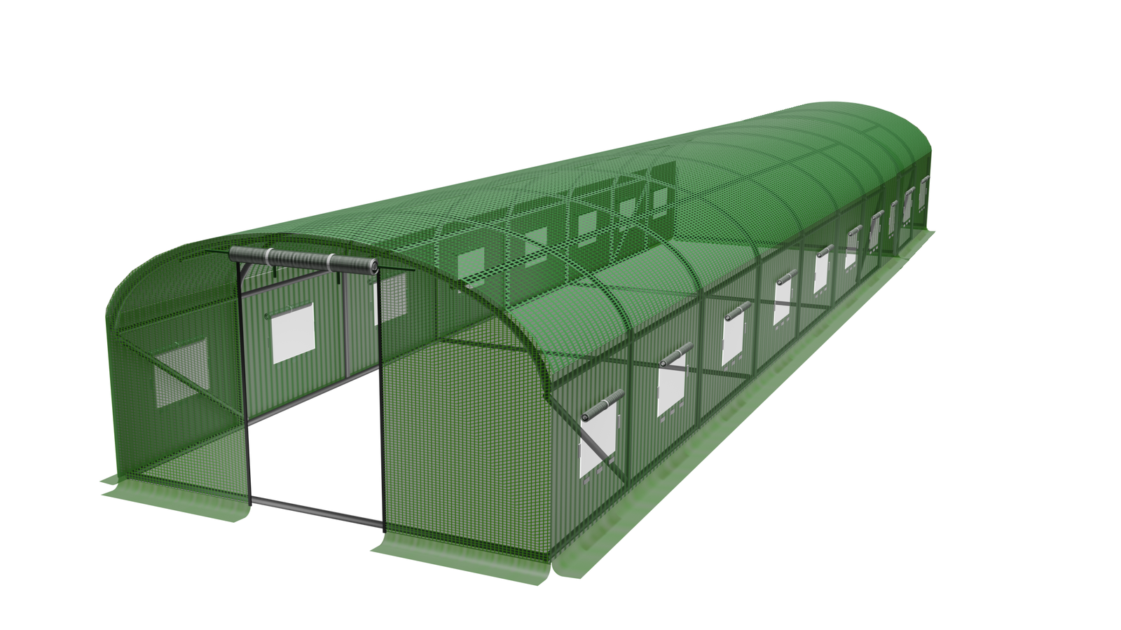 TUNEL FOLIOWY OGRODOWY 10 SEGMENTOWY ZIELONY 10 x 4 x 2 M  pol_pl_TUNEL-FOLIOWY-OGRODOWY-10-SEGMENTOWY-ZIELONY-10-x-4-x-2-M-1256_1