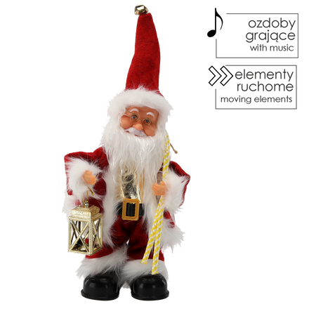 SANTA CLAUS WITH LANTERN - PLAYING 30,5 CM