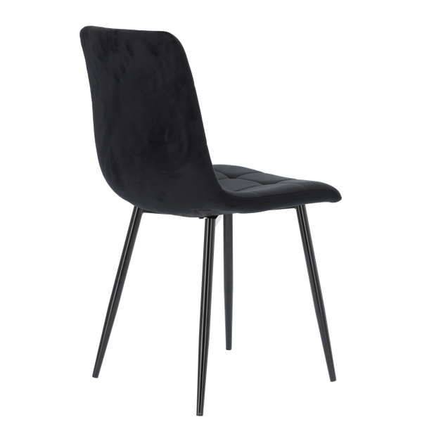 KRZESŁO NOWOCZESNE WELUROWE CZARNE *2951