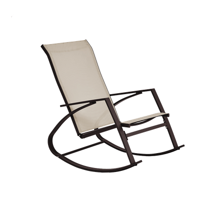 Houpacie záhradné kreslo - hnedé - 60x104x95 CM *3859