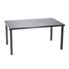 Hliníkový zahradní stůl se skleněnou deskou 150 x 90 x 71 CM šedý *9514
