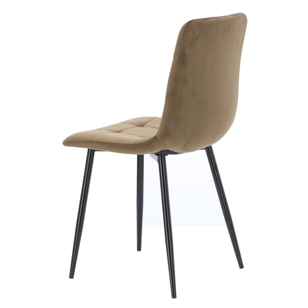 KRZESŁO NOWOCZESNE WELUROWE BRĄZOWE *2944