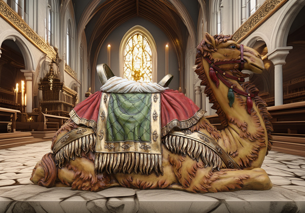 FIGURE KNEELING CAMEL 145 x 56 x 86 CM (FOR SET 150 CM-160 CM)