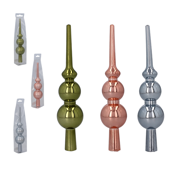 TREE TOPPER 20 CM OLIVE/COPPER/GRAPHITE