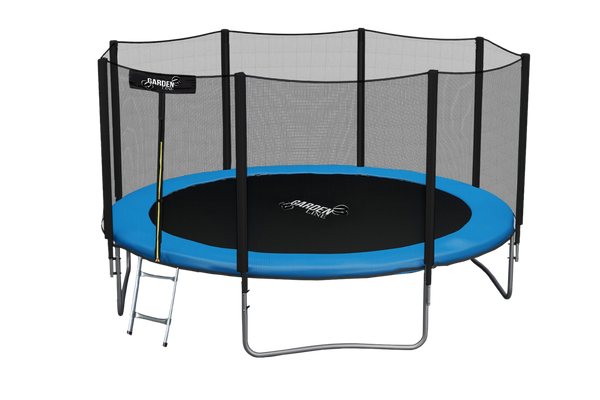 TRAMPOLINA 12FT 374 CM Z DRABINKĄ I SIATKĄ ZABEZPIECZAJĄCĄ *9887