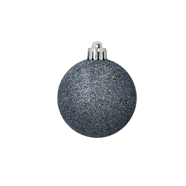 SET OF 36 BAUBLES 6 CM OLIVE/COPPER/GRAPHITE MIX DESIGNS