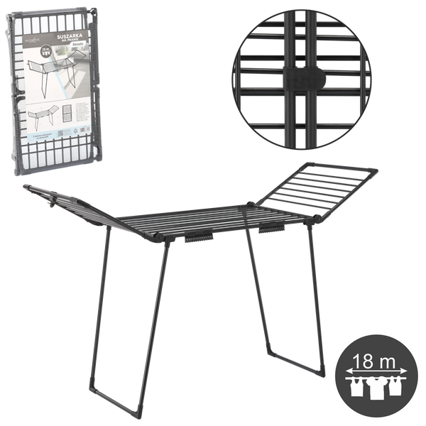 SUŠIČKA NA PRÁDLO S DVAHMI RUKOVÄŤAMI NA PONOŽKY ''RENATA'' 174 x 61 x 106 CM *7581