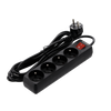 PRZEDŁUŻACZ LISTWA ZASILAJĄCA Z WYŁĄCZNIKIEM 4 GNIAZDA 3 M CZARNY *8688
