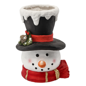 CHRISTMAS FIGURINE - VASE - SNOWMAN HEAD 40 CM