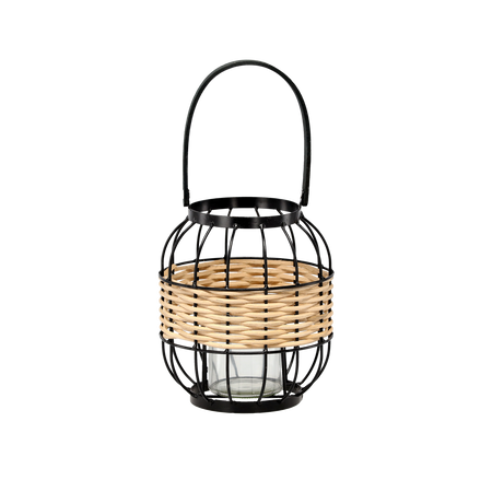 LAMPA METALOVO-DREVENÁ H 20/36 S SKLENENÝM VLOŽKOM *9159