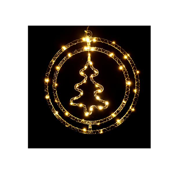 ŚWIĄTECZNA OZDOBA - CHOINKA MICRO LED 48L CIEPŁY BIAŁY NA BATERIE *1742