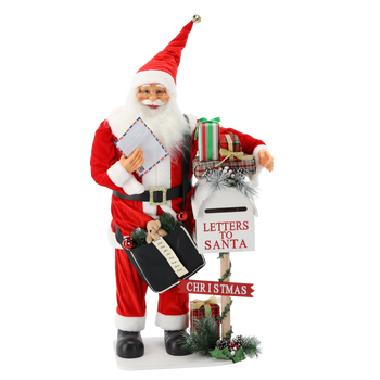 CHRISTMAS FIGURE SANTA CLAUS - LIGHTING - PLAYING MUSIC 100 CM
