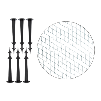 SIATKA OCHRONNA PRZECIW PTAKOM 2m x 10m (5g/m2) + 6 SZPILEK DO MOCOWANIA ZIELONA *1855