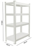 REGAŁ 4-POZIOMOWY 180 X 90 X 40 CM UDŹWIG PÓŁKI: 175 KG *0605