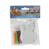 Set de 3 ornamente de Crăciun de 10 cm pentru suspendare "Fă-o singur" cu 4 markere mix 6 modele *8952