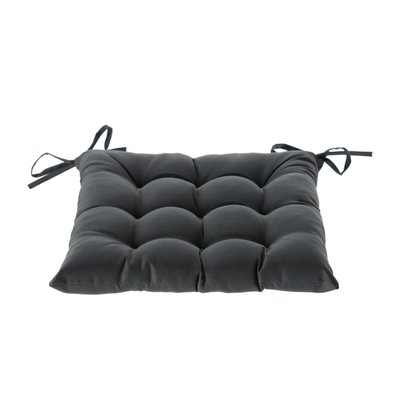 PODUSZKA NA KRZESŁO 40 x 40 x 6 CM CIEMNOSZARA