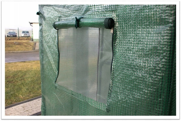 SZKLARNIA NA POMIDORY ZIELONA 200 x 77 x 168/146 cm *5507