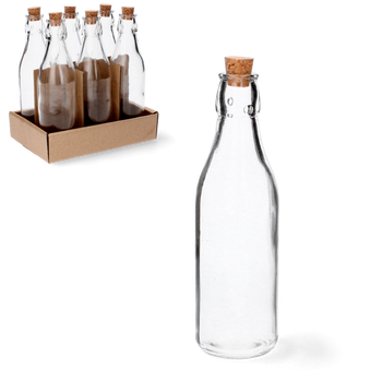 GALSS BOTTLE WIT CORK 225 ML