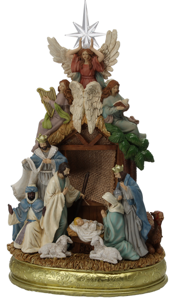 POZYTYWKA BOŻONAR. LED SZOPKA ŚWIĄTECZNA 23 x 16,8 x 41 cm *2461