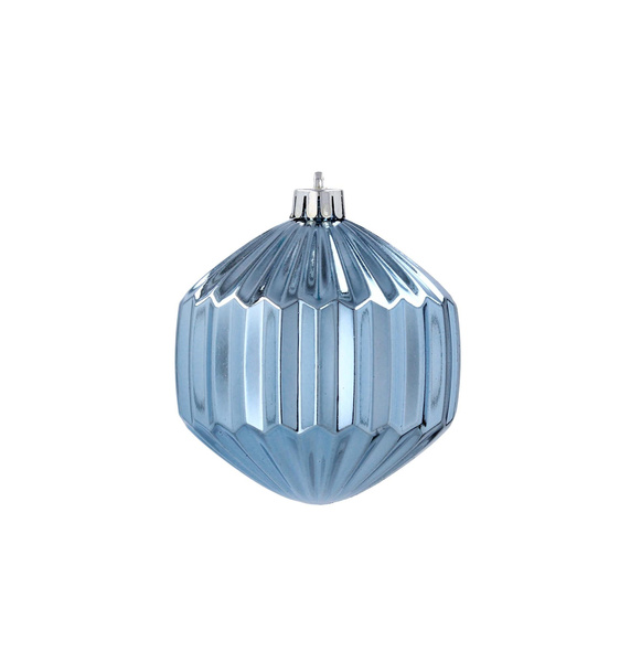 SET OF 3 BAUBLES 8 CM PURPLE/BLUE