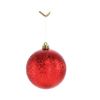 SET OF 6 BAUBLES 8 CM RED/GOLD/SILVER