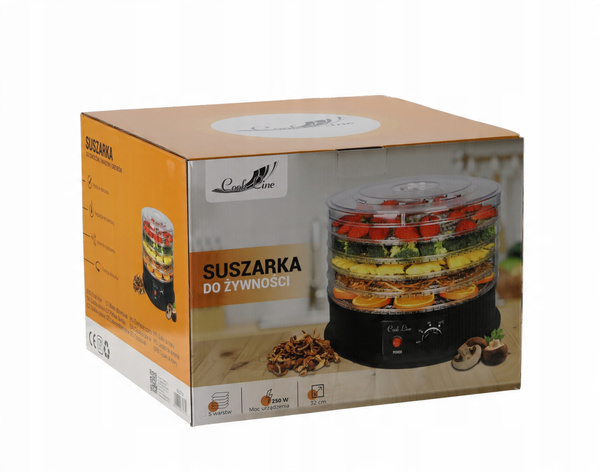SUSZARKA DO ŻYWNOŚCI 5-POZIOMOWA 250W FI 32 CM Z MECHANIZMEM *2714