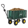 WÓZEK OGRODOWY DWUFUNKCYJNY XL - ZIELONY Z PLANDEKĄ 