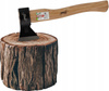 DŘEVĚNÁ ŠTIKOVÁ SEKYRA 600 G S DŘEVĚNOU RUKOJETÍ 36 CM 