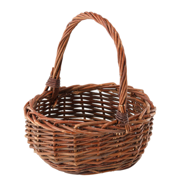 VIDIECKY KOŠ 28 x 28 x 13/32 CM S RÚČKOU - SVETLOHNEDÝ *8543