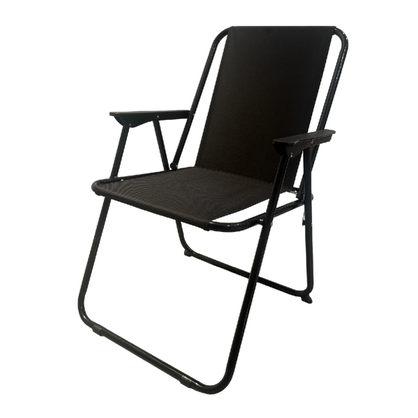 KRZESŁO OGRODOWE SKŁADANE CZARNE 53x59x76cm