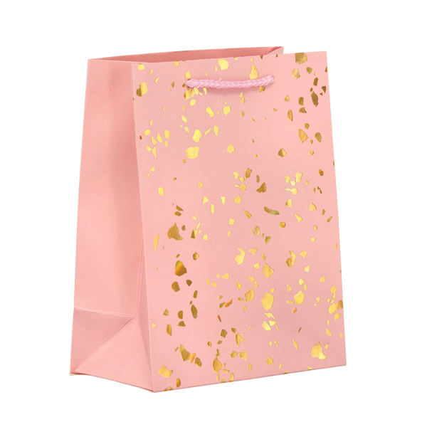 GIFT BAG "GOLD DOTS" 23 X 18 X 10 CM PACK=48PCS