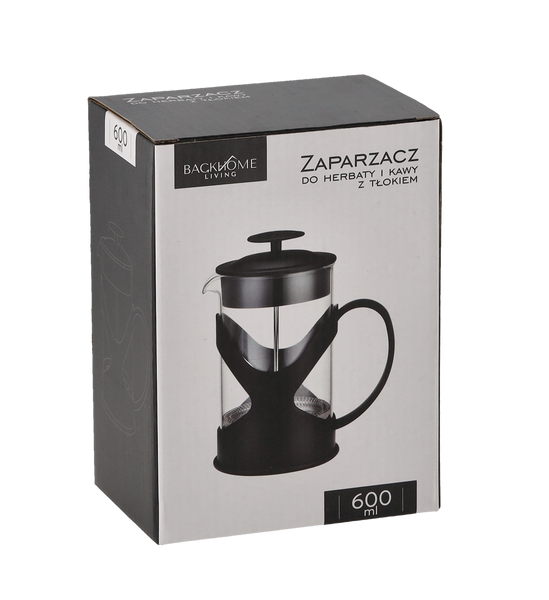 ZAPARZACZ DO HERBATY I KAWY 600 ML Z TŁOKIEM *1502