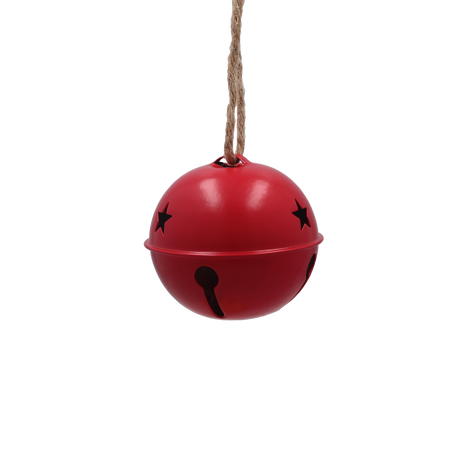 ORNAMENT DE CRĂCIUN - PENDUL 8 x 8 x 7,6 CM METALIC ROȘU CU CLĂRINET *0931
