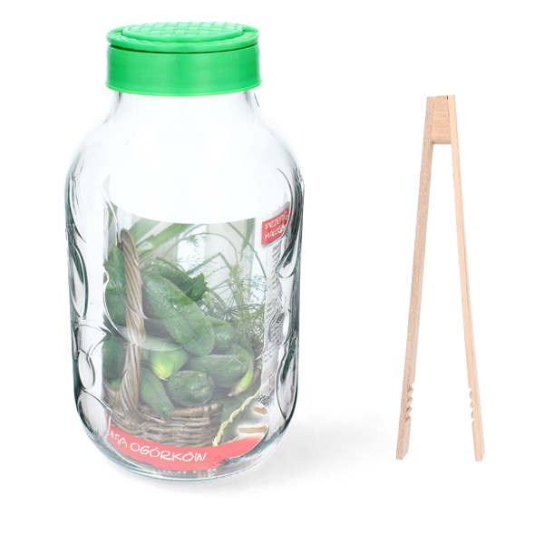 BORCAN 5L+CAPAC PLASTIC+REȚETĂ/ clești pentru fructe, ZGRZ=2BUC, PAL=252 BUC *2693