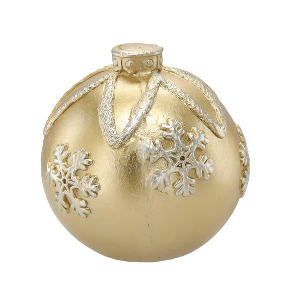 FIGURKA BOŻONAR. – BOMBKA ZŁOTA MIX WZORÓW 21,5 x 21,5 x 21,5 CM opak=1 szt *4954