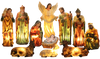 SET OF 11 CHRISTMAS FIGURES 100 CM RESIN ILLUMINATED