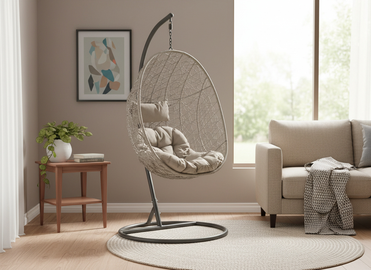 FOTEL WISZĄCY SZARY, PODUSZKA - SZARA, RAMA - CIEMNOSZARA 115 X 90 X D67 CM *6444 pol_pl_FOTEL-WISZACY-SZARY-PODUSZKA-SZARA-RAMA-CIEMNOSZARA-115-X-90-X-D67-CM-6444-4776_3