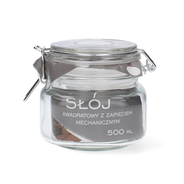 GLASS JAR WITH IRON CLIPS AND SILICON PAD