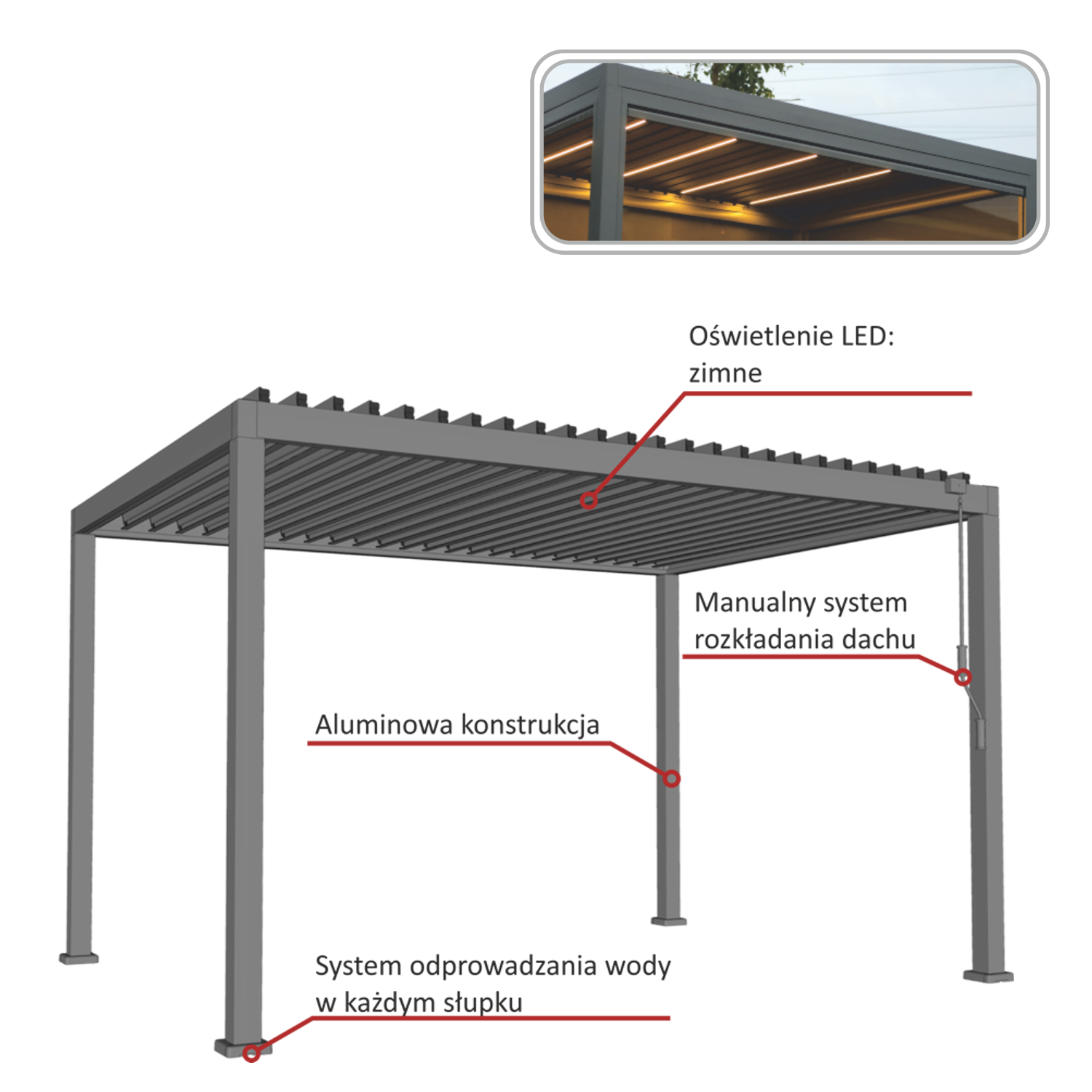 PERGOLA OGRODOWA ALUMINIOWA SZARA LED 3 x 3 x 2,5 M pol_pl_PERGOLA-OGRODOWA-ALUMINIOWA-SZARA-LED-3-x-3-x-2-5-M-8990_4