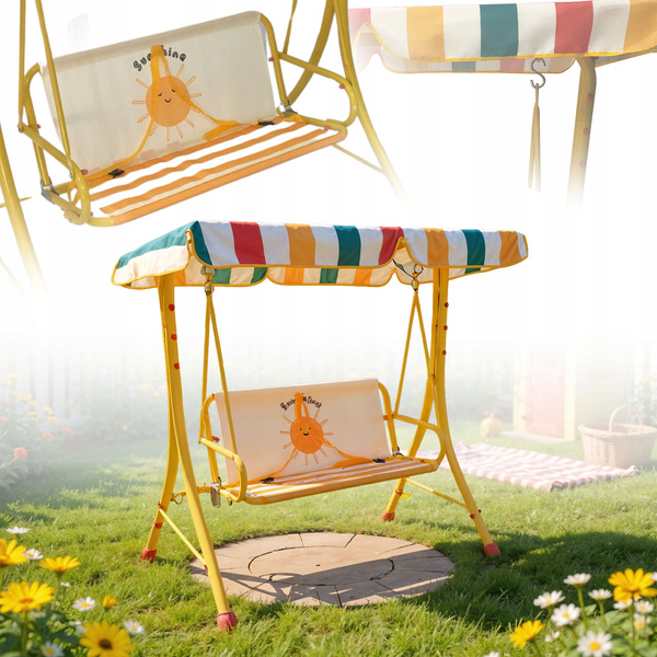 LEAGĂNĂ DUBLE 117 x 73 x 107 CM CU ACOPERIȘ *1128